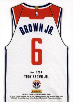 2018-19 Panini Threads - Dazzle #121 Troy Brown Jr. Back