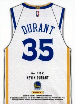 2018-19 Panini Threads - Dazzle #132 Kevin Durant Back