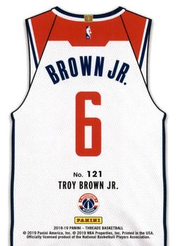 2018-19 Panini Threads - Premium #121 Troy Brown Jr. Back