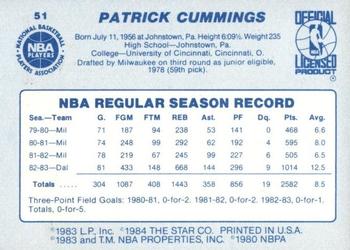 1983-84 Star #51 Pat Cummings Back