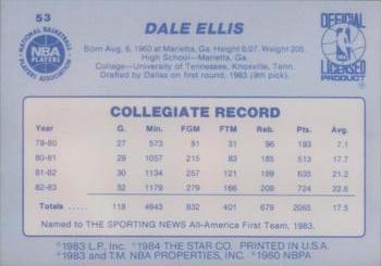 1983-84 Star #53 Dale Ellis Back