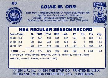 1983-84 Star #66 Louis Orr Back