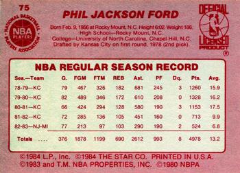1983-84 Star #75 Phil Ford Back