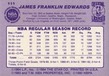 1983-84 Star #111 James Edwards Back