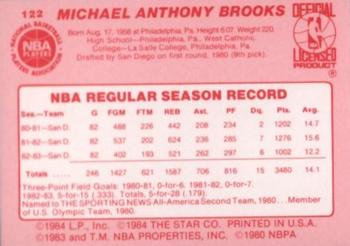 1983-84 Star #122 Michael Brooks Back