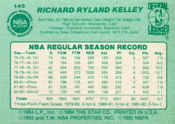 1983-84 Star #143 Richard Kelley Back