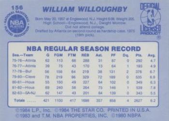 1983-84 Star #156 Bill Willoughby Back
