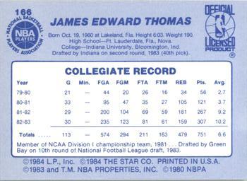 1983-84 Star #166 Jim Thomas Back