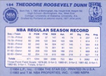 1983-84 Star #184 T.R. Dunn Back