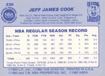 1983-84 Star #230 Jeff Cook Back
