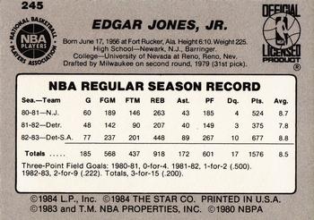 1983-84 Star #245 Edgar Jones Back