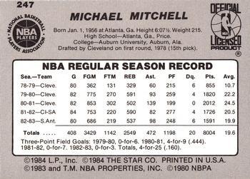 1983-84 Star #247 Mike Mitchell Back