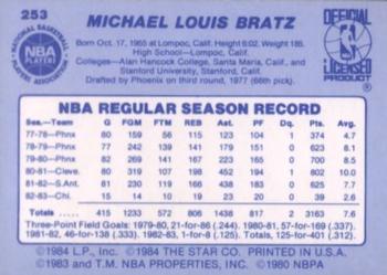 1983-84 Star #253 Mike Bratz Back