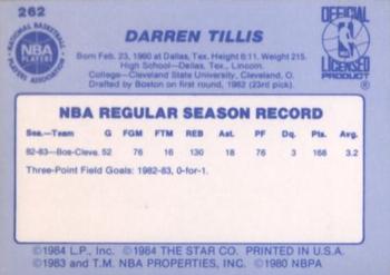 1983-84 Star #262 Darren Tillis Back