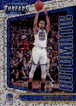 2018-19 Panini Threads - Automatic Dazzle #1 Stephen Curry Front