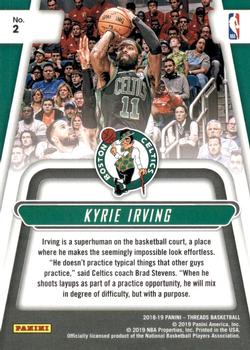 2018-19 Panini Threads - Automatic Dazzle #2 Kyrie Irving Back