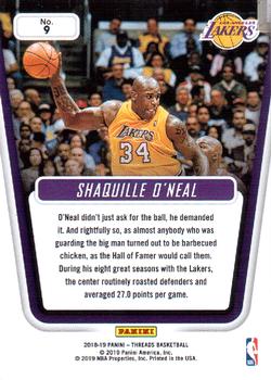 2018-19 Panini Threads - Century Collection Dazzle #9 Shaquille O'Neal Back