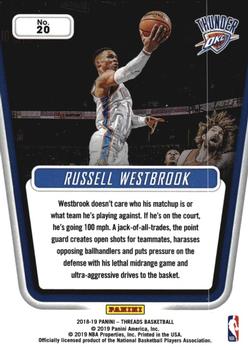2018-19 Panini Threads - Century Collection Dazzle #20 Russell Westbrook Back