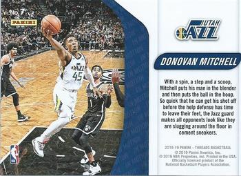 2018-19 Panini Threads - In Motion #7 Donovan Mitchell Back