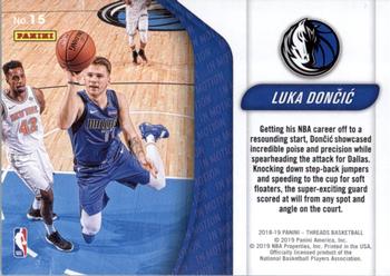 2018-19 Panini Threads - In Motion #15 Luka Doncic Back