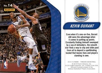 2018-19 Panini Threads - In Motion Dazzle #14 Kevin Durant Back