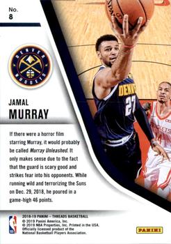 2018-19 Panini Threads - Our Time #8 Jamal Murray Back