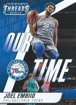 2018-19 Panini Threads - Our Time #13 Joel Embiid Front
