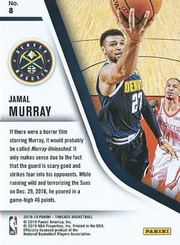 2018-19 Panini Threads - Our Time Dazzle #8 Jamal Murray Back