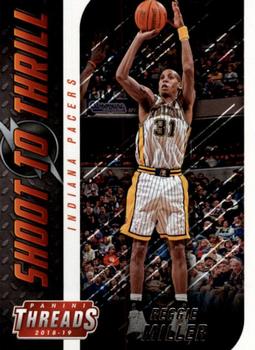2018-19 Panini Threads - Shoot to Thrill #2 Reggie Miller Front