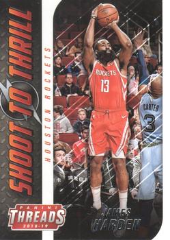 2018-19 Panini Threads - Shoot to Thrill #18 James Harden Front