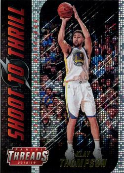 2018-19 Panini Threads - Shoot to Thrill Dazzle #10 Klay Thompson Front