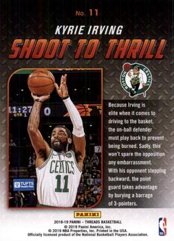 2018-19 Panini Threads - Shoot to Thrill Dazzle #11 Kyrie Irving Back