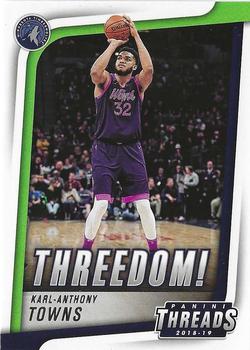 2018-19 Panini Threads - Threedom! #7 Karl-Anthony Towns Front