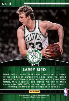2014-15 Panini NBA (International) - High Honors Limited Edition #11 Larry Bird Back