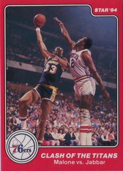1983-84 Star Sixers Champs #3 Moses Malone / Kareem Abdul-Jabbar Front