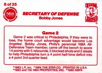 1983-84 Star Sixers Champs #8 Bobby Jones Back