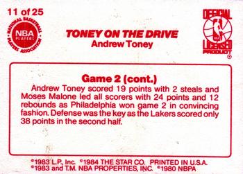 1983-84 Star Sixers Champs #11 Toney on the Drive Back