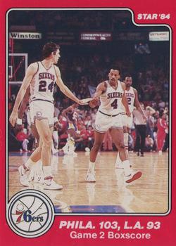 1983-84 Star Sixers Champs #12 Phila. 103, L.A. 93 Front
