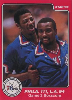 1983-84 Star Sixers Champs #17 Phila. 111, L.A. 94 Front