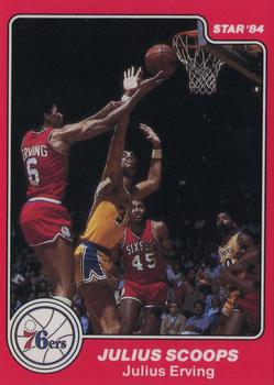 1983-84 Star Sixers Champs #18 Julius Erving Front