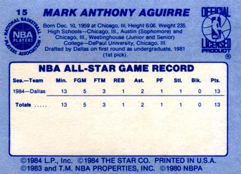 1984 Star All-Star Game #15 Mark Aguirre Back