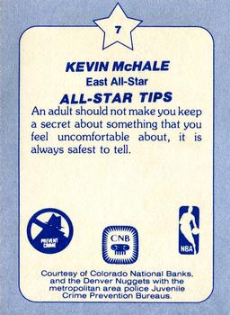 1984 Star All-Star Game Police #7 Kevin McHale Back