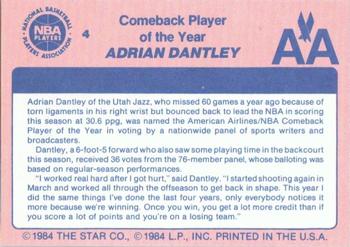 1984 Star Awards Banquet #4 Adrian Dantley Back