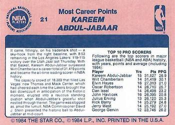 1984 Star Awards Banquet #21 Kareem Abdul-Jabbar / David Stern Back