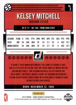 2019 Donruss WNBA #3 Kelsey Mitchell Back