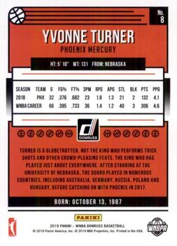 2019 Donruss WNBA #8 Yvonne Turner Back