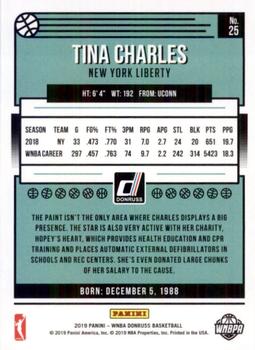 2019 Donruss WNBA #25 Tina Charles Back