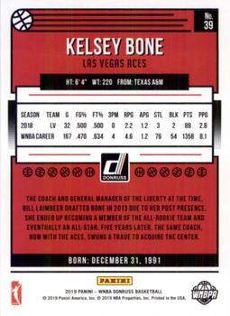 2019 Donruss WNBA #39 Kelsey Bone Back