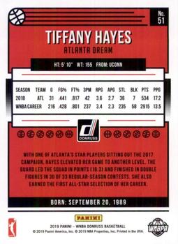 2019 Donruss WNBA #51 Tiffany Hayes Back