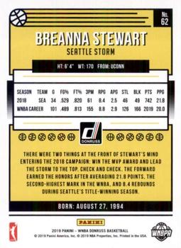 2019 Donruss WNBA #62 Breanna Stewart Back